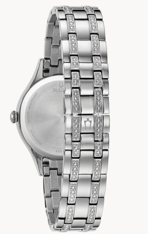 B37) Bulova Women's Crystal Watch and Bracelet Set 96X145