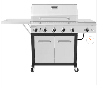 Nexgrill
5-Burner Propane Gas Grill in Stainless Steel with Side Burner and Foldable Side Shelf