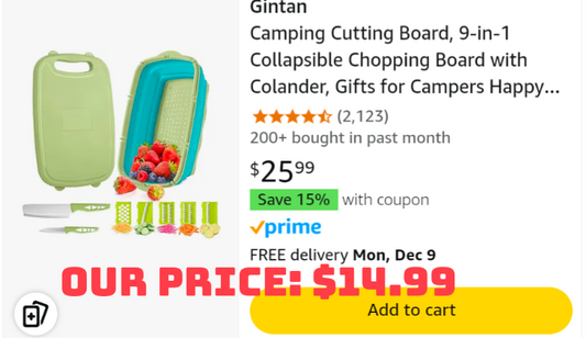 9 in 1 Camping Cutting Board