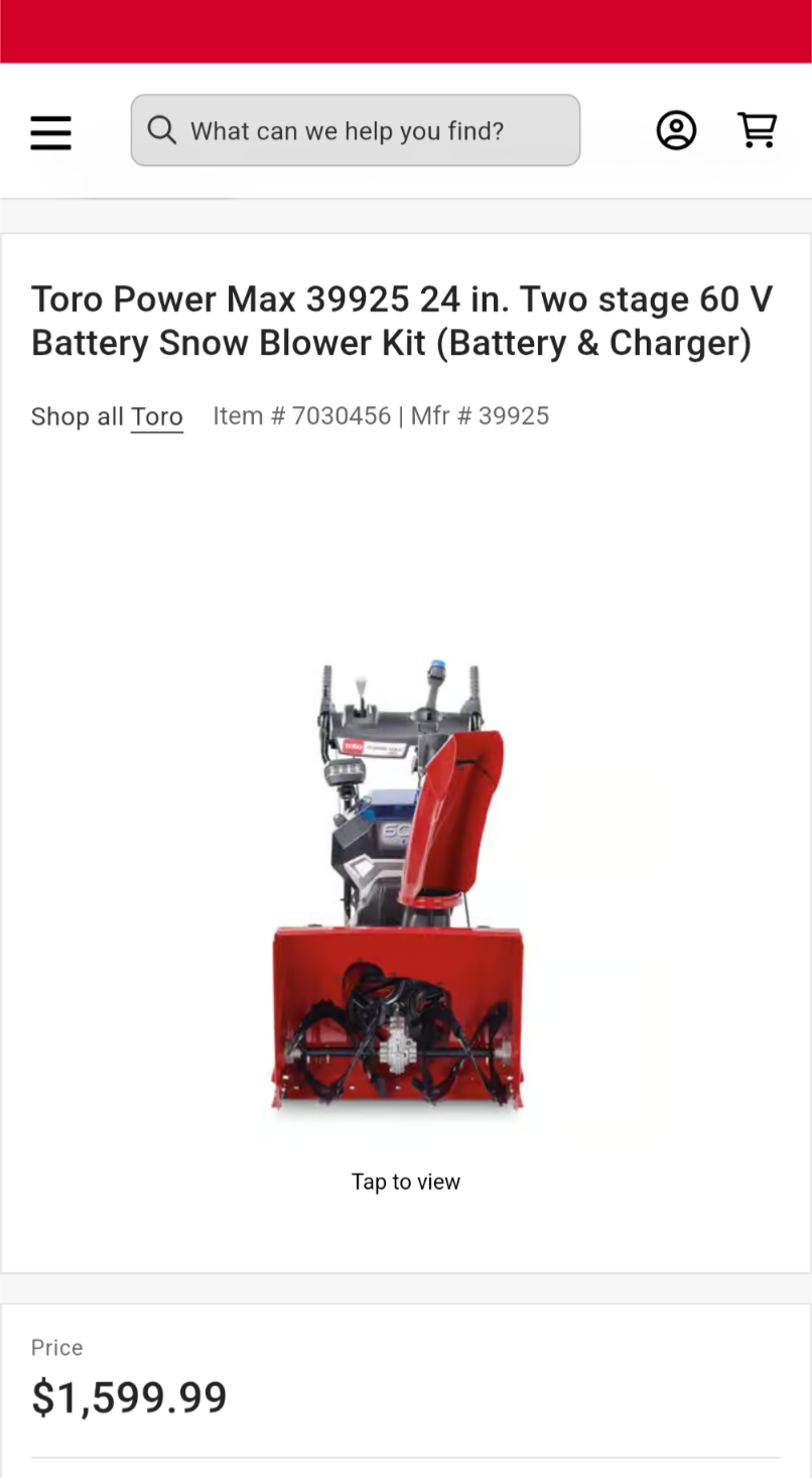 "TORO 60V POWER MAX E 24"" 2ST SNWBLWR"