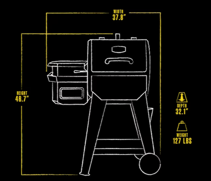 Pit Boss Pro 600-Sq in Black Pellet Grill