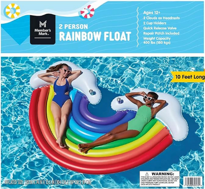 Member's Mark 2 Person Rainbow Float