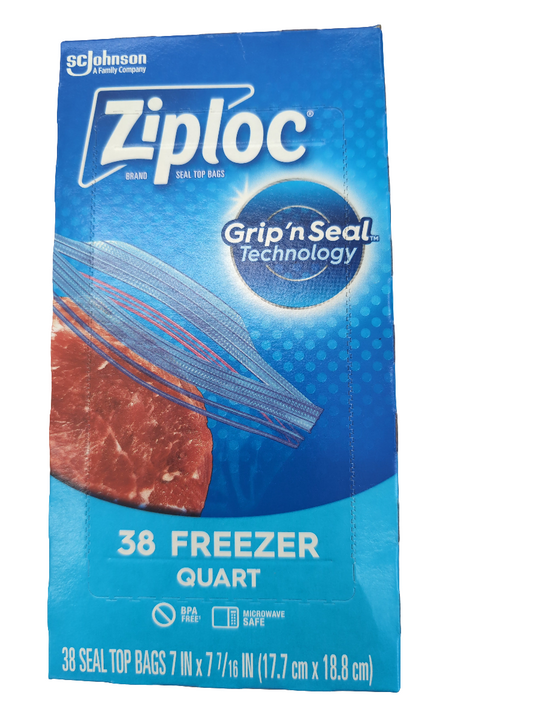 Ziploc 38ct Freezer Quart Bags
