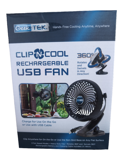 Clip n Cool Rechargeable USB Fan
