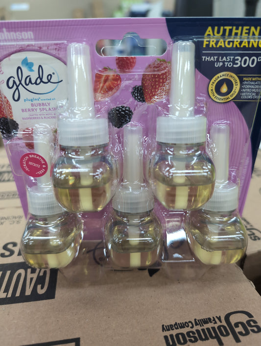 Glade Scented Oil Bubbly Berry Splash 5ct