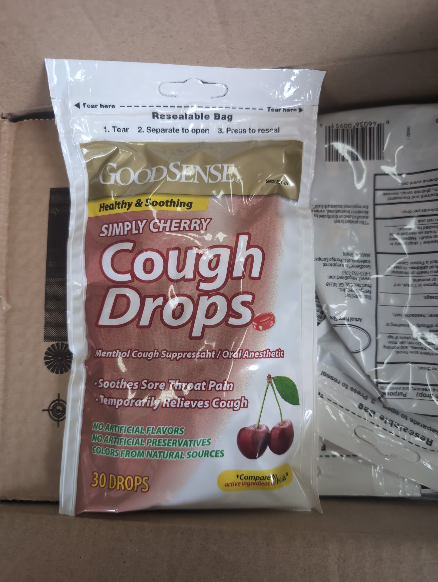 Goodsense 30ct Cough Drops Cherry 09.26