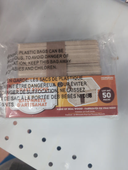 3 packs of 45 Giant Craft Sticks