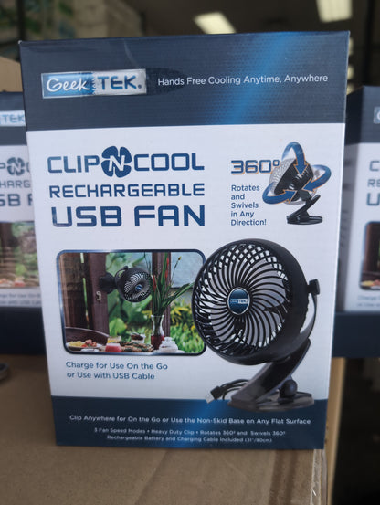 Clip n Cool Rechargeable USB Fan