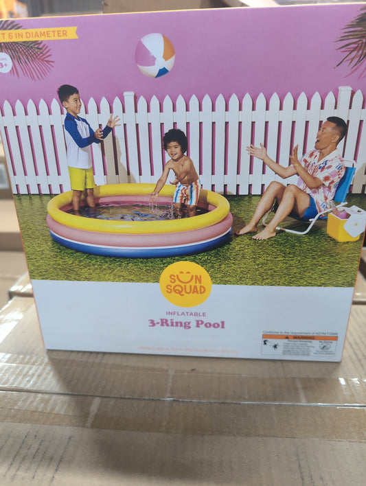 Sun Squad 3 Ring Pool Float