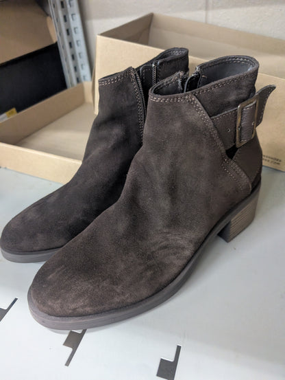 Clarks Women's Boots Memi Buckle Dark Brown Suede