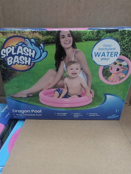 SplashBash Pink Dragon 2 Ring Pool
