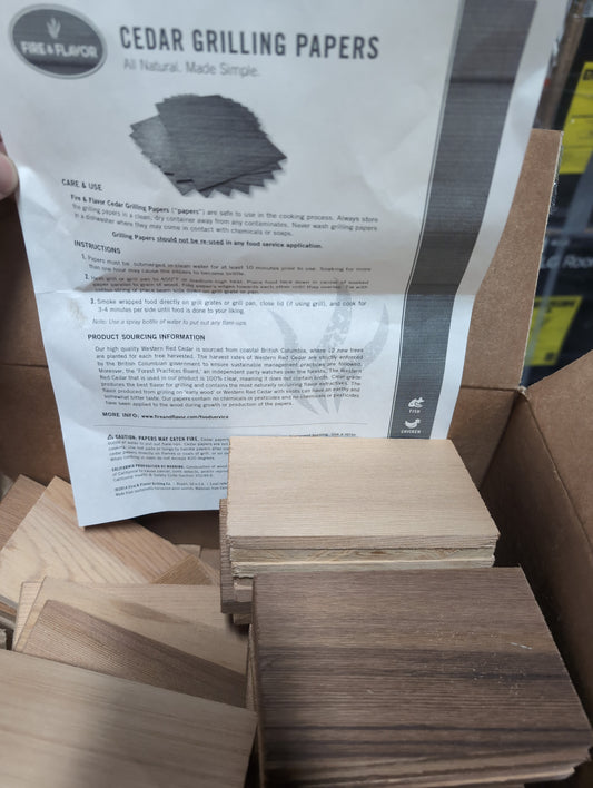 Case Cedar Grilling Planks 3x5 inch QTY 75