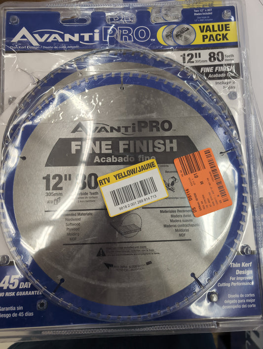 Avanti Pro 12" fine finish Blade