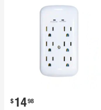 6 Outlet Surge Protector Commercial Electric