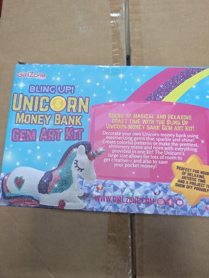 Bling Unicorn Bank Art Kit