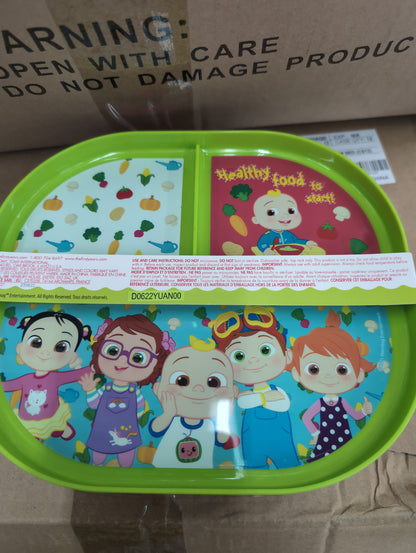 Cocomelon reversible plate and spoons