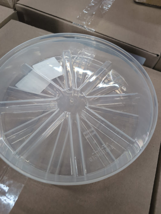 8" Divided Clear Saucer Threshold